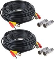 🔌 bnc cable 65ft x 2, flashmen hd security camera cables - heavy duty bnc video power cable - bnc wire extension for cctv dvr security camera system - pack of 2 logo