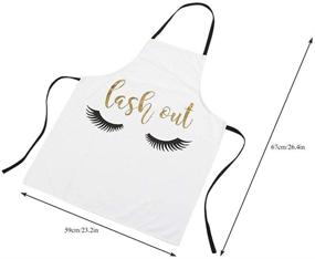 img 2 attached to 2-Pack Golden Lash Aprons: Cotton Bibs for Home Cooking, Coffee Shops, and Cleaning