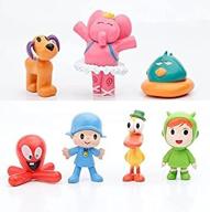 🌟 pocoyo mini figure set with 7pcs: pocoyo, dog, loula, elly, duck, little bird - perfect kids toy playset for pocoyo fans! логотип