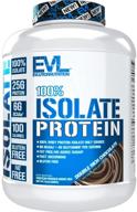 🍫 evlution nutrition 100% isolate whey protein powder, double rich chocolate flavor, 5 lb – fast absorbing, high protein, sugar-free, low-carb, gluten-free logo