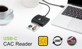 img 3 attached to IOGEAR USB-C Common Access CAC Smart Card Reader - DOD, Government, Healthcare, TAA Compliant - Mac OS, Windows, Linux Compatible - Support for V7.x and V8 - USAccess PIV - GSR205