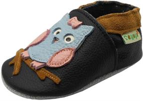 img 4 attached to 🐛 Sayoyo Caterpillar Leather Prewalker Slippers for Toddler Boys - Shoes