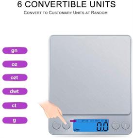 img 1 attached to Sidiyang Mini Pocket Stainless Steel Digital Kitchen Scale - Precision Jewelry Electronic Scale for Gold Grams, with Tare Weight and Counting Function (3000gx0.1g)