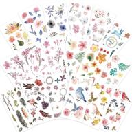 🎨 knaid watercolor birds and flowers stickers set - decorative stickers for scrapbooking, diy crafts, albums, bullet journaling, junk journals, planners, calendars, notebooks logo