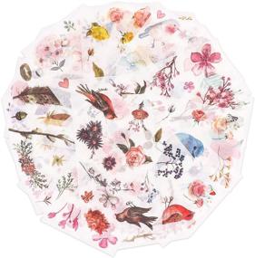 img 3 attached to 🎨 Knaid Watercolor Birds and Flowers Stickers Set - Decorative Stickers for Scrapbooking, DIY Crafts, Albums, Bullet Journaling, Junk Journals, Planners, Calendars, Notebooks