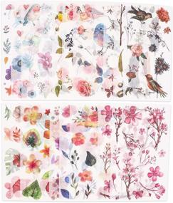 img 2 attached to 🎨 Knaid Watercolor Birds and Flowers Stickers Set - Decorative Stickers for Scrapbooking, DIY Crafts, Albums, Bullet Journaling, Junk Journals, Planners, Calendars, Notebooks