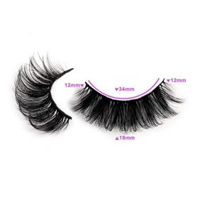 img 3 attached to 💫 Ruarie False Eyelashes Natural Look 3D Faux Mink Lashes Pack - Enhance your Eye Makeup with Volume, Fluffy, and Wispy Bulk Fake Lashes