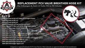 img 2 attached to 🔧 Комплект шланга PCV для вентиляции картерных газов для Audi и Volkswagen - совместим с двигателями 2.0L Turbo A3 8P, A5 B8, Q5, Golf GTI MK5, MK6, Jetta, Tiguan - Заменяет 06H103495AH, 06H103495AC, 06H103495E