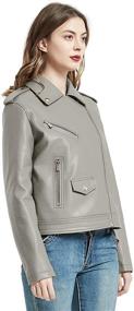 img 1 attached to Wewarm Women Leather Jacket Black Women's Clothing and Coats, Jackets & Vests