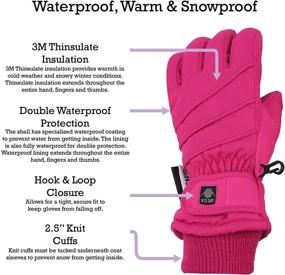 img 2 attached to ❄️ N'Ice Caps Kids Cold Weather Waterproof Thinsulate Winter Gloves: Unbeatable Protection for Young Explorers
