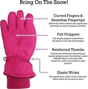 img 1 attached to ❄️ N'Ice Caps Kids Cold Weather Waterproof Thinsulate Winter Gloves: Unbeatable Protection for Young Explorers