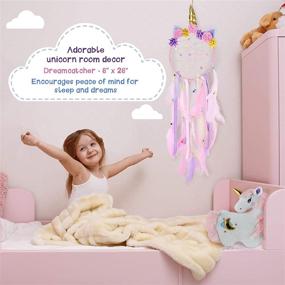 img 1 attached to 🦄 Follow Your Dreams: Unicorn Pillow & Dreamcatcher Gift Set with Book, Pillow, Dream Catcher, & Notepad for Girls 4-9 Years - Perfect for Birthdays, Christmas, Room Decor