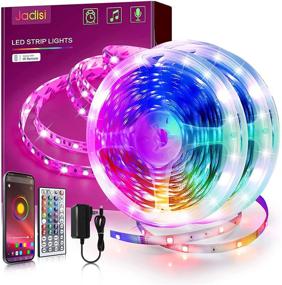 img 4 attached to 🌈 Jadisi 65.6ft Music Sync RGB LED Strip Lights for Bedroom - App Remote Control, Color Changing Smart LED Lights for Room, Ceiling, Kitchen, and Party