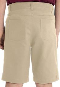 img 1 attached to 🩳 Premium Stretch Boy's City Shorts: Classroom School Uniforms in 5 Pocket Style