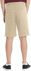 img 3 attached to 🩳 Premium Stretch Boy's City Shorts: Classroom School Uniforms in 5 Pocket Style