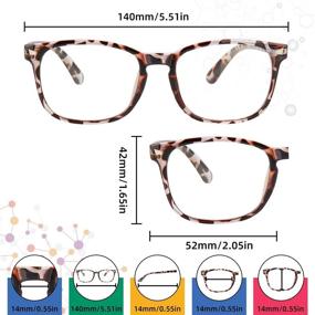 img 3 attached to 👓 WINTOO Blue Light Blocking Glasses - Protect Your Eyes with 5-Pack Anti Glare Eyestrain UV Filter Eyewear for Gaming & Reading