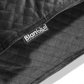 img 1 attached to 🔥 Charcoal BlanQuil Quilted Weighted Blanket with Removable Cover - 20lb