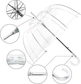 img 2 attached to Stay protected in style with Wasing Transparent Windproof Umbrellas