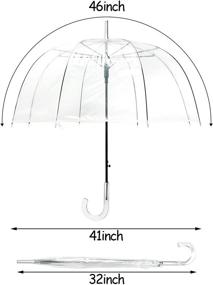img 3 attached to Stay protected in style with Wasing Transparent Windproof Umbrellas