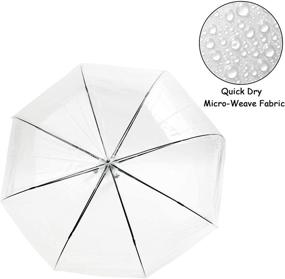 img 1 attached to Stay protected in style with Wasing Transparent Windproof Umbrellas