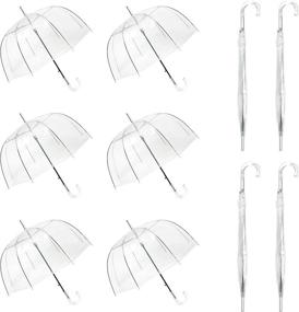 img 4 attached to Stay protected in style with Wasing Transparent Windproof Umbrellas