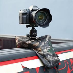 img 3 attached to 📷 Movo Photo THB01 Camo Camera Lens Bean Bag с пластиной крепления головы - Mossy Oak (Junior)