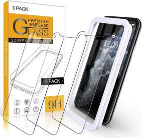 img 4 attached to Защитное стекло Arae 5.8 дюймов для iPhone 11 Pro/Xs/X, прочное, HD качество, против царапин, совместимо с большинством чехлов, упаковка из 3 шт.