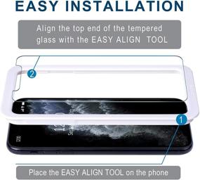 img 2 attached to Защитное стекло Arae 5.8 дюймов для iPhone 11 Pro/Xs/X, прочное, HD качество, против царапин, совместимо с большинством чехлов, упаковка из 3 шт.