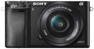 sony alpha a6000 mirrorless digital camera 24.3mp slr camera with 3.0-inch lcd (black) and 16-50mm power zoom lens logo