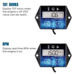 img 3 attached to 🕒 Runleader Small Engine Hour Meter & Tachometer: Maintenance Reminder, Battery Replaceable | ZTR Lawn Mower Tractor Generator Marine Outboard ATV (HM011F)