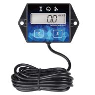 🕒 runleader small engine hour meter & tachometer: maintenance reminder, battery replaceable | ztr lawn mower tractor generator marine outboard atv (hm011f) logo