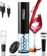 🍷 rechargeable electric wine opener set with usb charging, automatic corkscrew, wine pourer, vacuum stopper, foil cutter - perfect for home party логотип