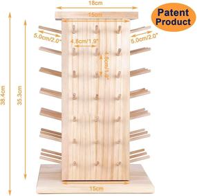 img 3 attached to 🧵 Бротред 84 шпулевой деревянный держатель для ниток: организуйте свое шитье, квилтинг, вышивку и многое другое!