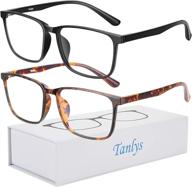 👓 tanlys 2 pack blue light blocking glasses for computer eye strain and dry/sour eyes logo