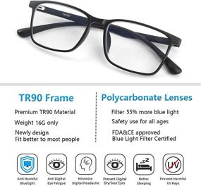 img 2 attached to 👓 Tanlys 2 Pack Blue Light Blocking Glasses for Computer Eye Strain and Dry/Sour Eyes