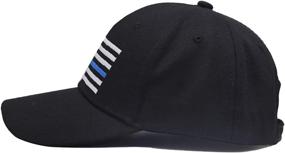 img 2 attached to Thin Blue Line USA American Flag Hat - MANMESH HATT Embroidered, Adjustable Baseball Cap in Washed Cotton