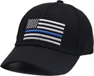 thin blue line usa american flag hat - manmesh hatt embroidered, adjustable baseball cap in washed cotton логотип