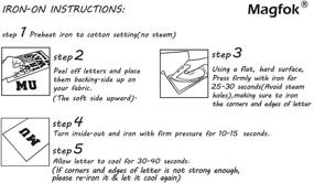img 1 attached to 📦 6 листов белых букв из флока размером 2 дюйма для перевода на ткань от Magfok (доступно в черном или белом цвете)