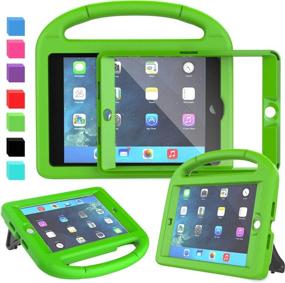 img 4 attached to 📱 AVAWO iPad Mini Kids Case - Green, Lightweight Shockproof Handle Stand Cover with Built-in Screen Protector for iPad Mini 1st/2nd/3rd Gen