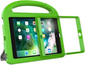 img 1 attached to 📱 AVAWO iPad Mini Kids Case - Green, Lightweight Shockproof Handle Stand Cover with Built-in Screen Protector for iPad Mini 1st/2nd/3rd Gen