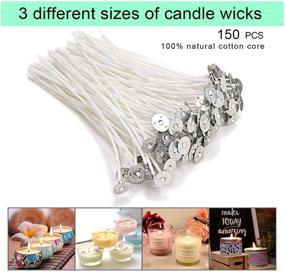 img 2 attached to Aslanka Candle Wicks 150pcs - 3 Sizes Candle Making Wicks with 100 Wick Stickers & 4 Wicks Holders - Candle Wicks for Candle Making (2.1in, 3.9in, 5.9in)