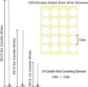 img 3 attached to Aslanka Candle Wicks 150pcs - 3 Sizes Candle Making Wicks with 100 Wick Stickers & 4 Wicks Holders - Candle Wicks for Candle Making (2.1in, 3.9in, 5.9in)