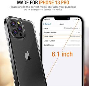 img 3 attached to 📱 Trianium Case for iPhone 13 Pro 2021 (6.1"), Clarium Series Hybrid TPU Protective Cover with Rigid Cushion