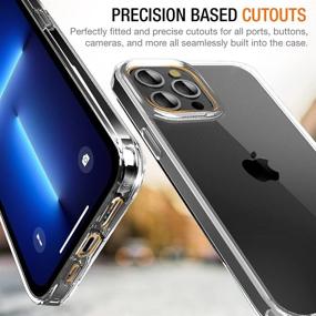 img 2 attached to 📱 Trianium Case for iPhone 13 Pro 2021 (6.1"), Clarium Series Hybrid TPU Protective Cover with Rigid Cushion