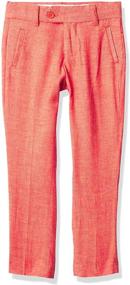 img 3 attached to 👖 Isaac Mizrahi Boys' Chambray Linen Purple Pants