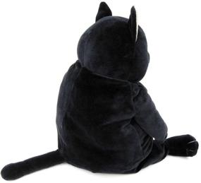 img 1 attached to Sinda Global Cat Plush Black (M): Perfect for Cuddles and Comfort