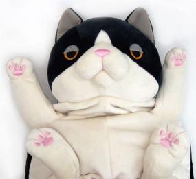 img 3 attached to Sinda Global Cat Plush Black (M): Perfect for Cuddles and Comfort