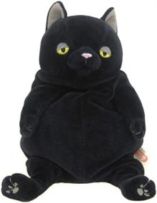 img 4 attached to Sinda Global Cat Plush Black (M): Perfect for Cuddles and Comfort