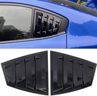 high flying for subaru wrx sti 2015-2020 2021 back side window scoop louvers cover abs 2pcs (glossy black) logo