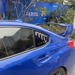 img 2 attached to ВЫСОКАЯ ЛЕТУЧКА для Subaru WRX STi 2015-2020 2021 Задние стороны окон капота Луверсы крышки ABS 2 шт (глянцевый черный)